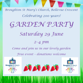 Garden Party Saturday 29 June at 2pm